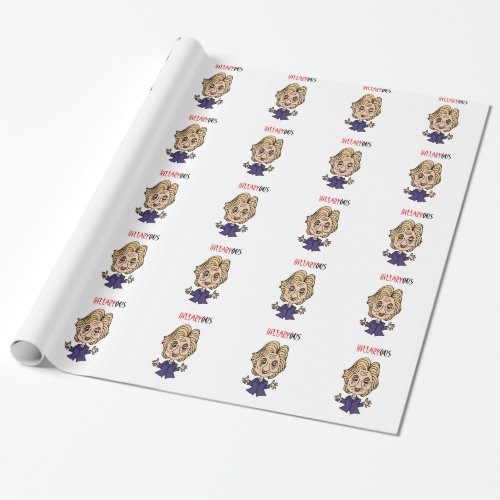 Funny Hillary Clinton Political Cartoon Wrapping Paper