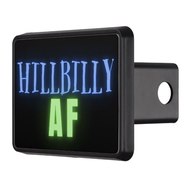 Funny Hillbilly AF Neon Hitch Cover (Left)