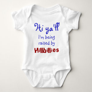 Funny hillbilly text baby bodysuit