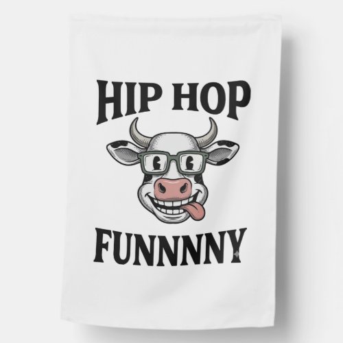 Funny Hip Hop Cow Vintage Engraving Shirt Design_1 House Flag