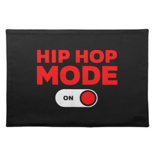 Funny Hip Hop Design For Men Women 90s Hip Hop Dan Cloth Placemat