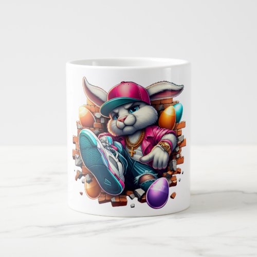  Funny hip hop Gangster Bunny Easter Urban Design Giant Coffee Mug