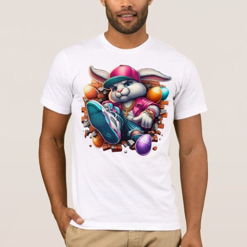  Funny hip hop Gangster Bunny Easter Urban Design T_Shirt
