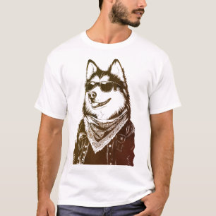 Funny Hip-Hop Malamute Street Style T-Shirt