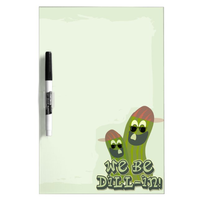 Funny Hip-Hop Pickles Dry Erase Board (Front)