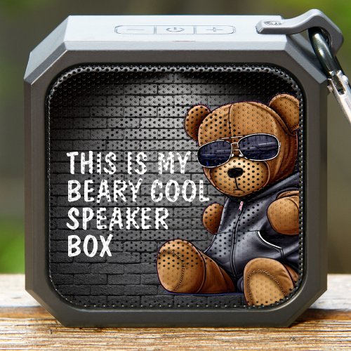 Funny Hip Hop Teddy Bear Brick Wall Beary Cool Bluetooth Speaker