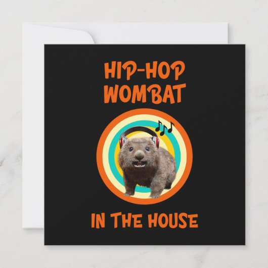 Funny Hip-hop Wombat in the House (Front)