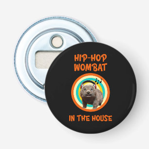 Funny Hip-hop Wombat in the House Bottle Opener