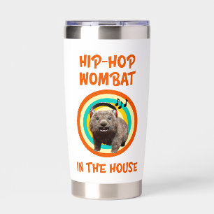 Funny Hip-hop Wombat in the House Insulated Tumbler