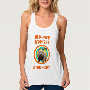 Funny Hip-hop Wombat in the House Tank Top