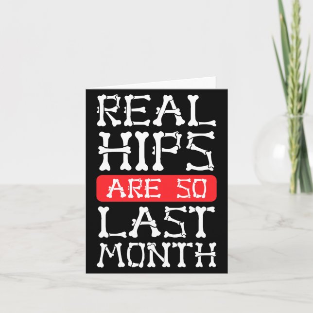 Funny Hip Replacement Bones Surgery Recovery  Card (Front)