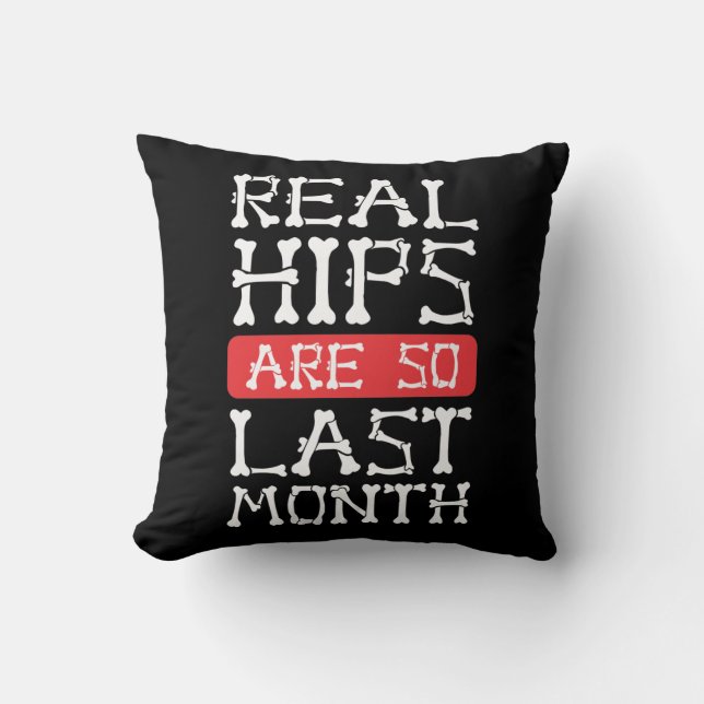 Funny Hip Replacement Bones Surgery Recovery Throw Pillow (Front)