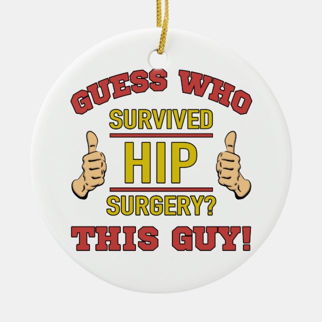 Funny Hip Surgery Ceramic Ornament (Front)