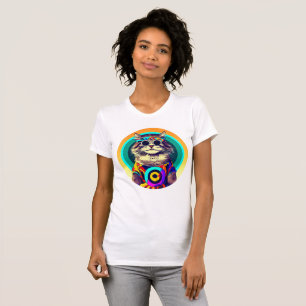 Funny Hippie Cat T-Shirt