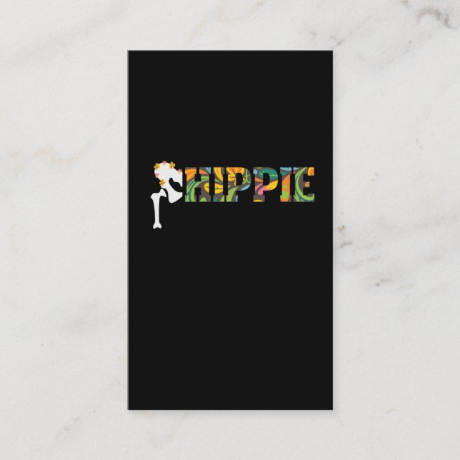 Funny Hippie Hip Replacement Surgery Recovery Business Card (Front)