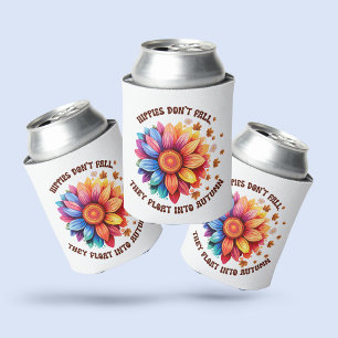 Funny Hippies Quote Sunflower Autumn Can Cooler