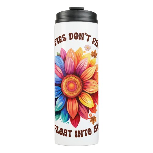 Funny Hippies Quote Sunflower Autumn Thermal Tumbler