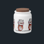 Funny Hippo Candy Jar<br><div class="desc">The cutest candy jar with a chubby happy hippo. A wonderful idea for a cute present!</div>