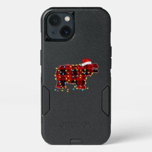 Funny Hippo Christmas Light Matching Family iPhone 13 Case