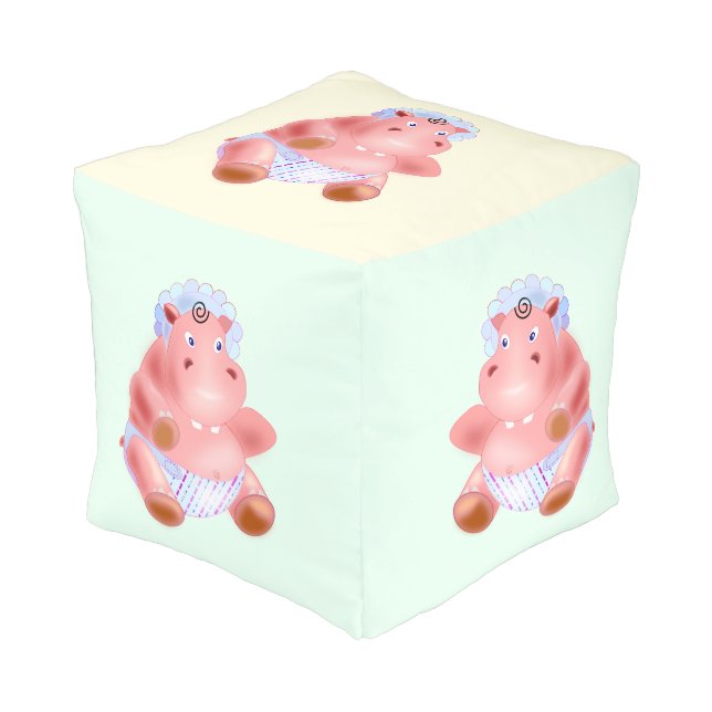 Funny Hippo Pouf (Angled Front)