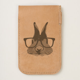 Funny Hipster Easter bunny with red rim glasses iPhone 6/6S Case