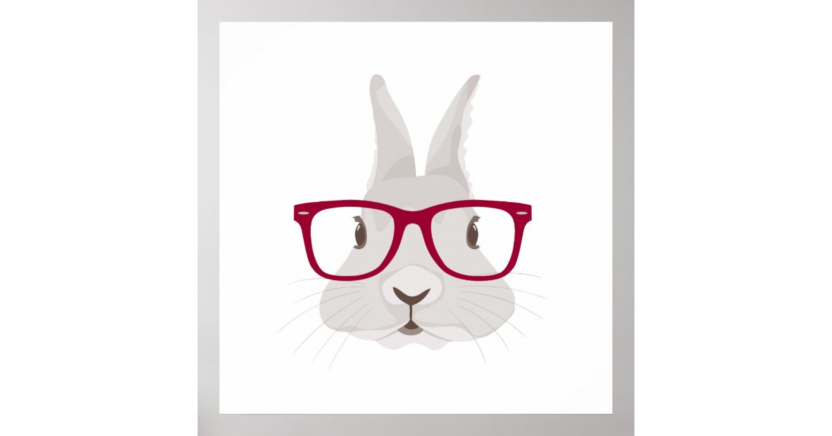 easter bunny with glasses