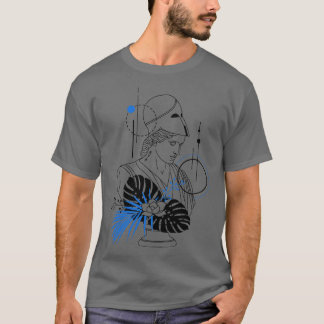 Funny Hipster Greek Goddess Athena Roman God Miner T-Shirt