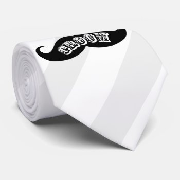 Funny Hipster Groom Mustache Tie by spacecloud9 at Zazzle