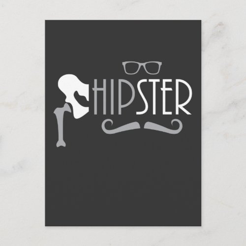 Funny Hipster Hip Replacement Surgery Recovery Postcard