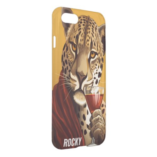 Funny Hipster Leopard Delight Cocktail Customized iPhone SE87 Case