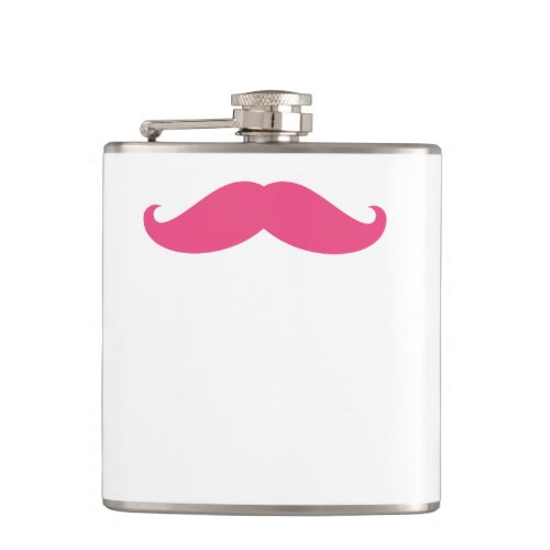 Funny Hipster Mustache Hip Flask