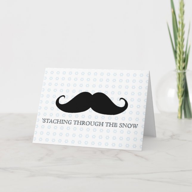 Funny hipster mustache holiday xmas mustaches (Front)