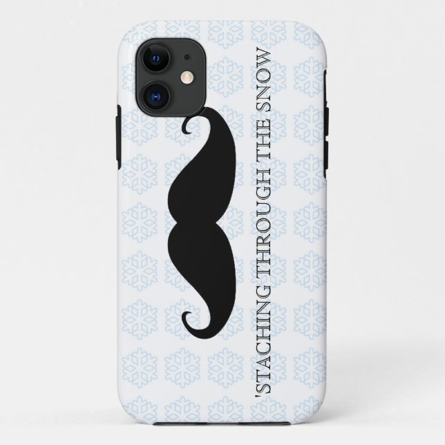 Funny hipster mustache holiday xmas mustaches Case-Mate iPhone case (Back)