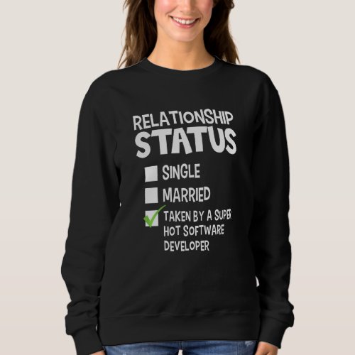 Funny His And Her Software Developer Relationship  Sweatshirt