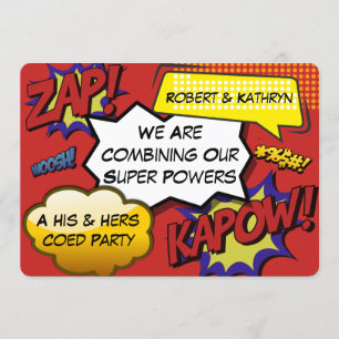 Funny His & Hers Bachelor/Bachelorette Party Invitation