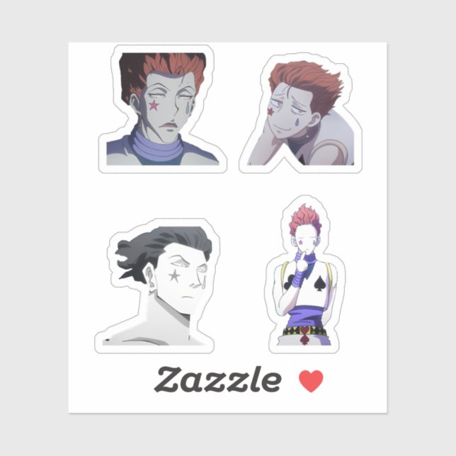 funny hisoka hunter x hunter anime sticker pack  (Sheet)