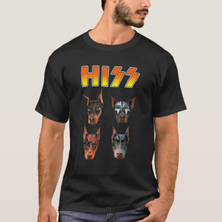 Funny Hiss Doberman Puppy Rock Dog Lovers T-Shirt
