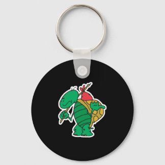 funny hitchhiker turtle keychain