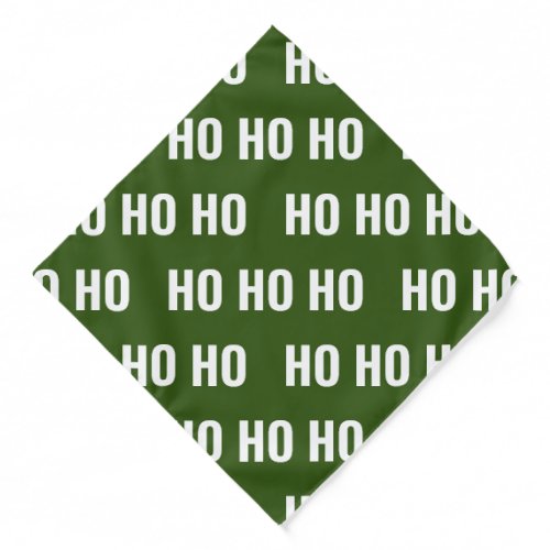 Funny Ho Ho Ho Dogs Christmas Bandana