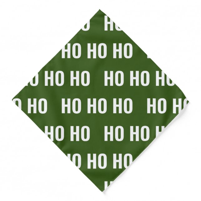 Funny Ho Ho Ho Dogs Christmas Bandana (Front)