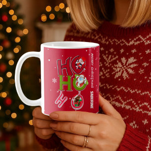 Funny HO HO HO Retro Christmas Holiday Coffee Mug
