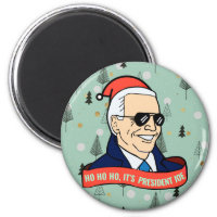 Funny Ho Its President Joe Biden Christmas Kitchen Magnet