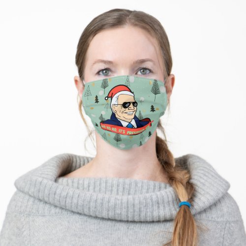 Funny Ho its President Joe Biden Santa Christmas Adult Cloth Face Mask