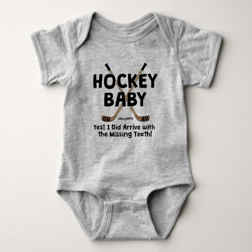 Funny Hockey Baby Missing Teeth Infant Baby Bodysu Baby Bodysuit