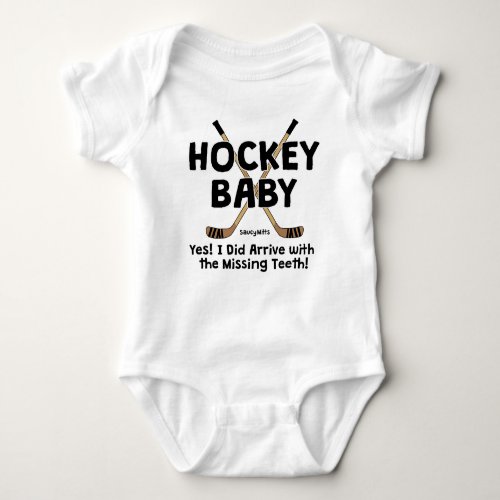 Funny Hockey Baby Missing Teeth Infant Baby Bodysuit