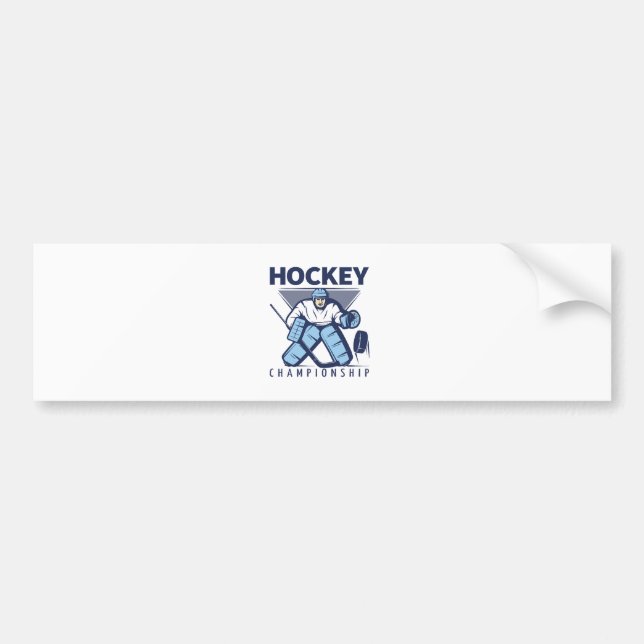Funny hockey bumper sticker (Front)