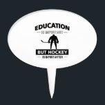 Funny Hockey Cake Topper<br><div class="desc">Funny Hockey design for the kid that loves Hockey</div>