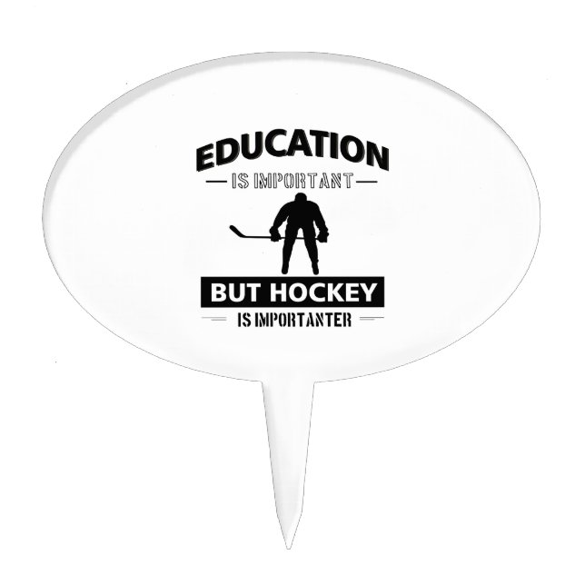 Funny Hockey Cake Topper (Front)