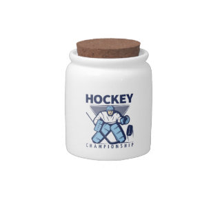 Funny hockey candy jar