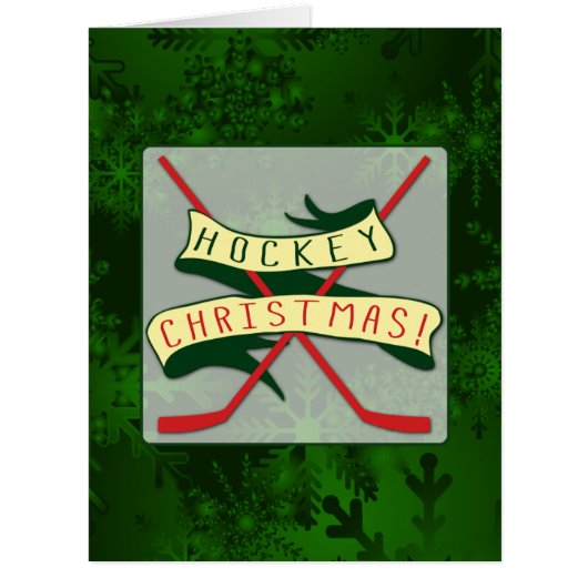 Funny Hockey Christmas Card (Front)